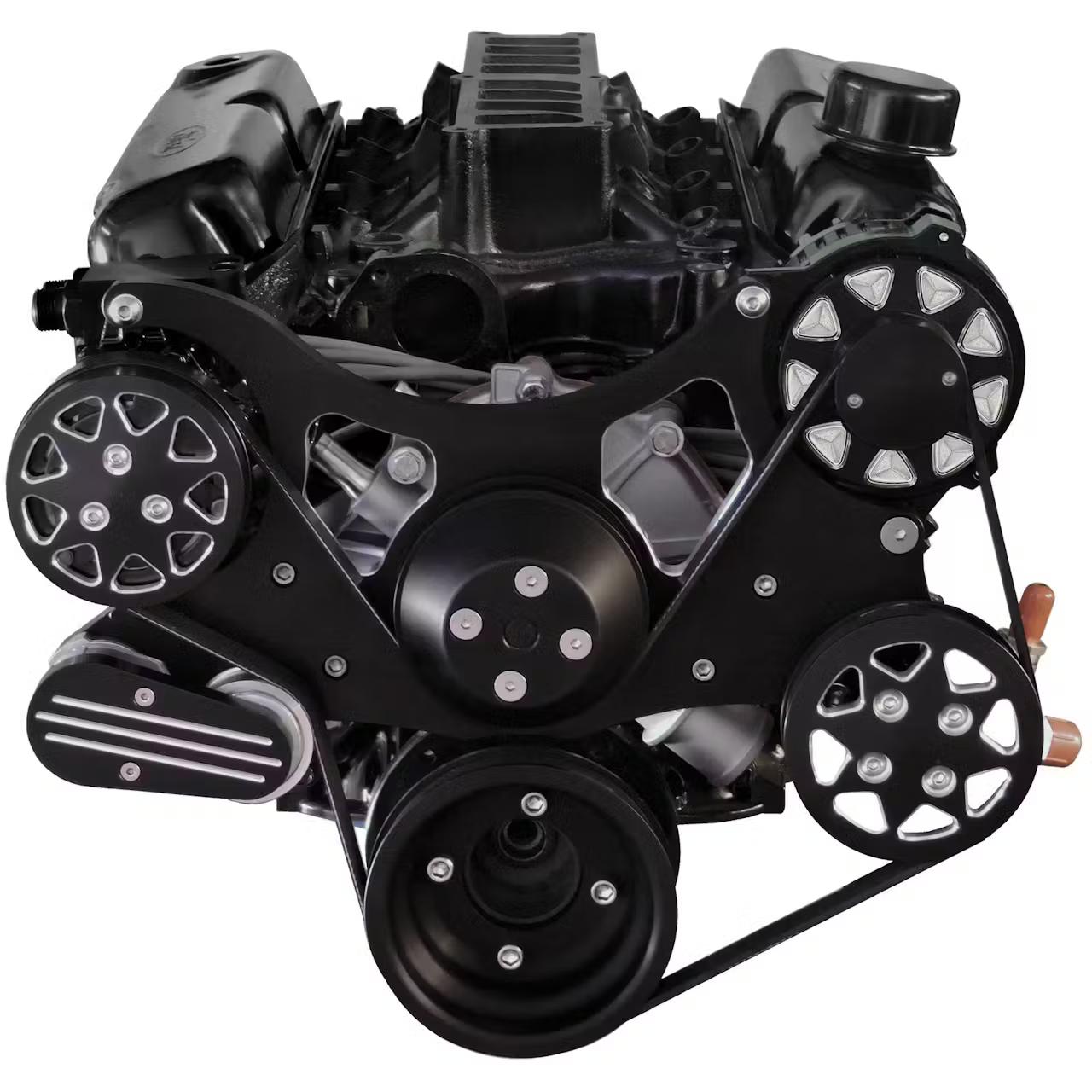 All American Billet FDS-SBF-201-FF Serpentine Kit, SBF, FF